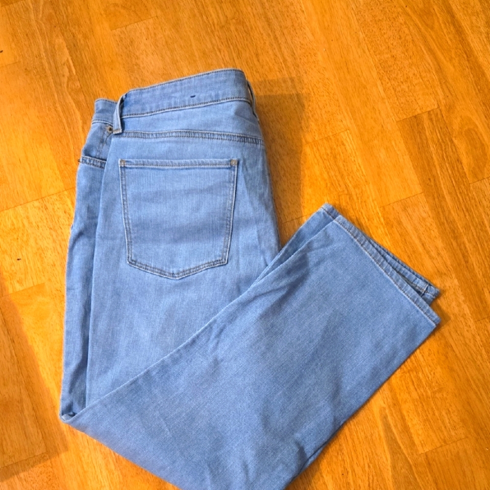 Talbots Blue Straight Crop Jeans Classic Denim Size 16